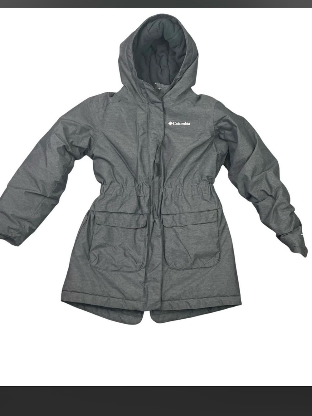 Columbia Girls' Hooded Puffer Coat - Charcoal Gray